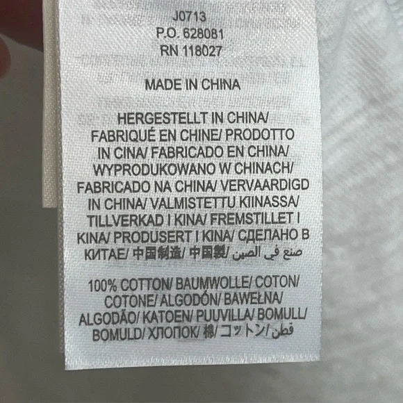 Boden Ivory Cottagecore Cotton Button Up Blouse Sz 22R Ruffle Neck Minimalist - Picture 9 of 16